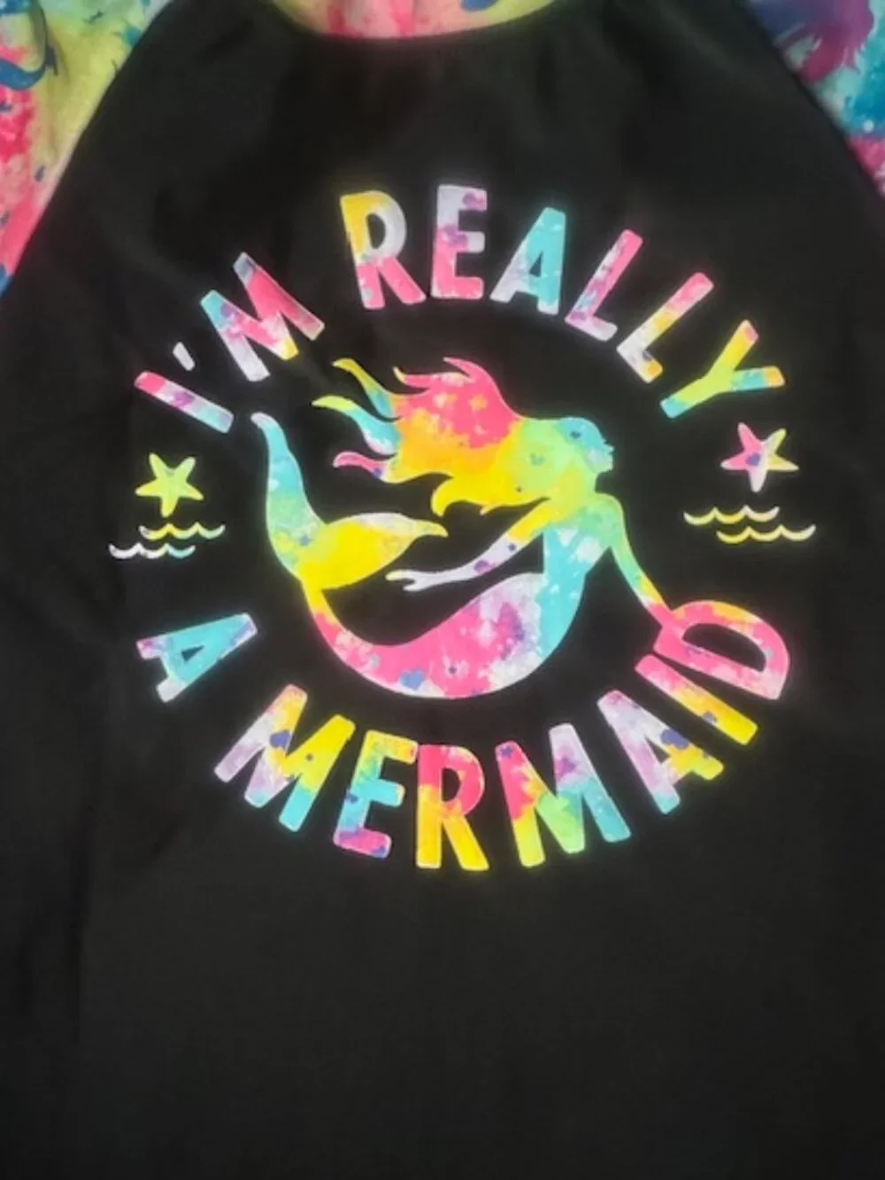 Rash guard Top MERMAID Girls Size 10-12